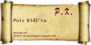 Polz Klára névjegykártya